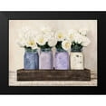thumbnail image 2 of Thomlinson, Jenny 14x12 Black Modern Framed Museum Art Print Titled - Tulips in Mason Jars, 2 of 5