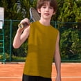 thumbnail image 4 of UACY Kids Boys Plain Sleeveless Tank Tops Tween Boys Summer Athletic Casual Crew Neck Soft Undershirt Autumn Versatile Tees (Gold, 5-6 Years), 4 of 7