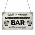 thumbnail image 1 of Less Than 5 Hangs Bar Sign Hanging Wall Art Decorative Funny Inappropriate Sign Home Decor, 1 of 6