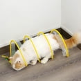 thumbnail image 2 of Cat Toys, Large Cat Collapsible Tunne with Feather Mouse Toys, Pet Interactive Play Toy Cat Tube Tunnel for Kittens Small Animals, Exercise Cat Springs Toys (Yellow,25.59"*9.84"*9.84"), 2 of 7