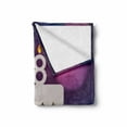 thumbnail image 2 of 18th Birthday Soft Flannel Fleece Throw Blanket, Cartoon Birthday Party Cake with Candles Vibrant Abstract Backdrop, Cozy Plush for Indoor and Outdoor Use, 60" x 80", Purple and Lilac, by Ambesonne, 2 of 6
