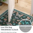 thumbnail image 2 of Washable Runner Rug Modern Insect Floral Print Area Rug Mushroom Carpet for Kitchen Stain Resistant Carpet with Non-Slip Backing Low Pile Floor Cover for Hallway Laundry Bedroom, 2 of 7