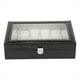 thumbnail image 2 of Caja organizadora de almacenamiento y exhibición de joyas con 12 almohadas suaves, color negro, 2 of 13