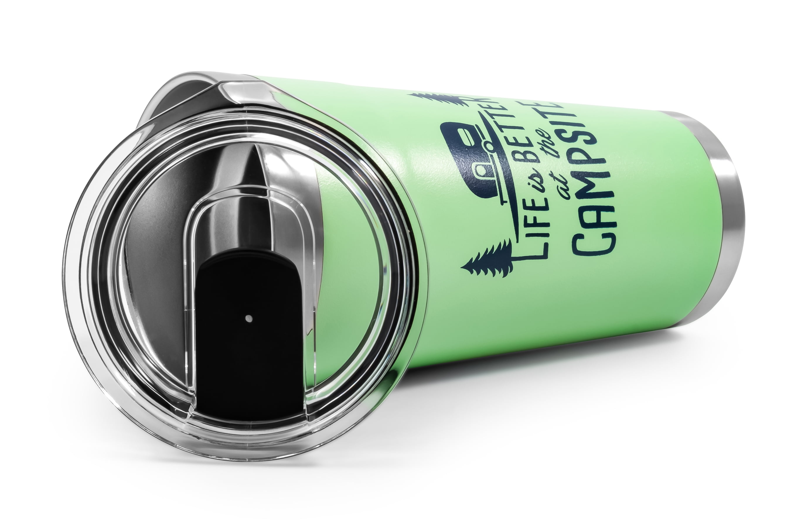 Unique RV-Themed Designs Includes Camco 53309 Life is Better at The Campsite Skinny Can Sleeve 4 4 Pack Keep Your Drinks Cold While Keeping Your Hands Warm