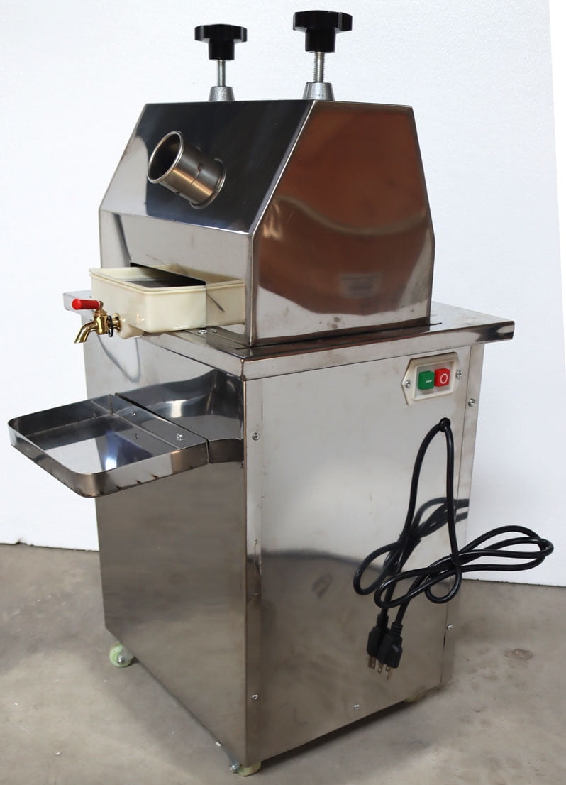 Electric 3 Rollers Vertical Sugarcane Juicer Machine Stainless Steel Sugar Cane Press Juice Extractor 110V