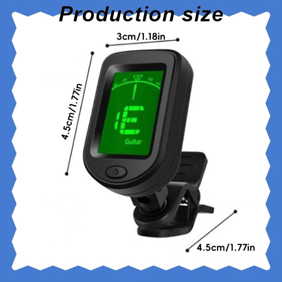 Rechargeable Guitar Tuner, Guitar Tuner Clip On Tuner Digital Electronic Tuner Acoustic with Lcd Display for Guitar Violin Ukulele Beginner Black, 1 Rechargeable Guitar Tuner — LAILLSH 2026 New