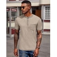 thumbnail image 2 of COOFANDY Mens Henley Short Sleeve Classic Lightweight Tee Shirt 4 Button Fashion Pullover T-Shirts Casual Henley Shirts, 2 of 6