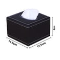 thumbnail image 6 of SPRING PARK Tissue Box Holder Leather Tissue Box Cover Square Tissue Dispenser Decorative Tissue Paper Holder is Finished in Rustic Wooden,Napkin Holder for Kitchen,Facial,Bathroom,Car, 6 of 6