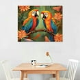 thumbnail image 2 of ARISTURING Parrot Paintings Canvas Wall Art Hawaii Parrot Bird Picture Artwork Tropical Leaves Animal Print Poster for Home Living Room Bedroom Wall Decor Framed Ready to Hang, 2 of 4