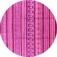 thumbnail image 1 of Ahgly Company Indoor Round Solid Pink Modern Area Rugs, 5' Round, 1 of 4