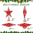 thumbnail image 3 of 10 Inches Christmas Tree Star Topper Xmas Tree Topper Star Christmas Decoration Glittered Tree-top Star (Red), 3 of 14