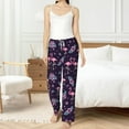 thumbnail image 5 of PISONIC Flamingo Printed Women's Pajama Pants, Comfy Pajama Bottoms With Pockets&Drawstring, 5 of 7