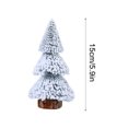 thumbnail image 2 of Wadada Artificial Mini Christmas Trees, Mini Snow Frost Trees Desktop Miniature Christmas Trees for Holiday Party DIY Room Decor Home Table Top Christmas Decoration Fairy Garden (5.9inch), 2 of 4