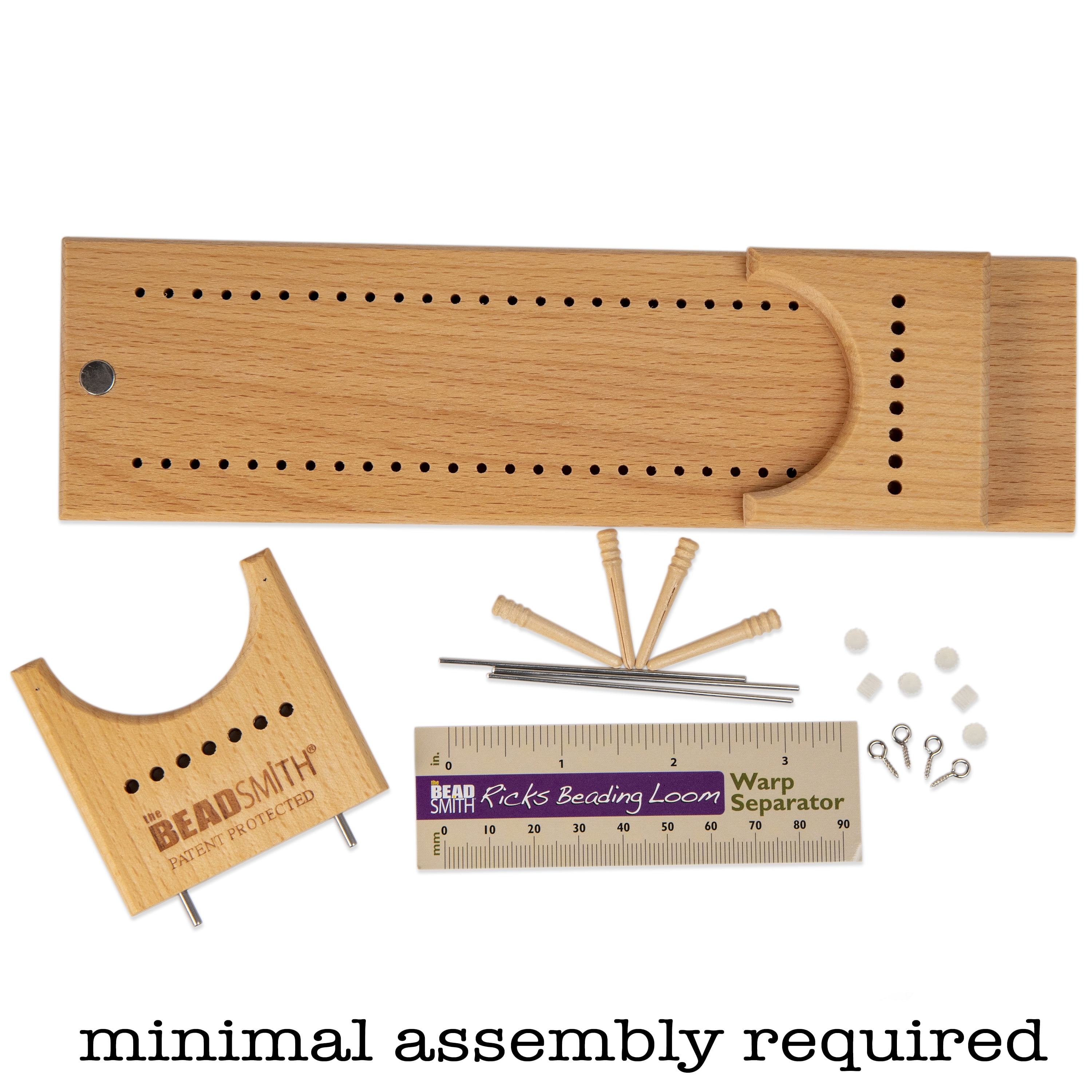 The Beadsmith Little Ricky Beading Loom Kit, Compact Two-Warp Design for Necklaces and Bracelets