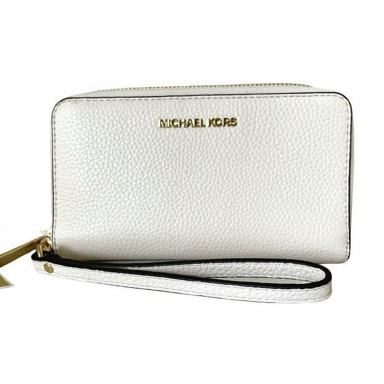 Michael Kors Jet Set Travel Large Flat Multifunction Phone Case Leather  Wristlet - Marigold: Handbags