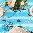 thumbnail image 4 of Oval Tablecloth, Blue Ocean Beach Coastal Table Cover Oval 54 x 72 for Summer Party,Perfect for Kitchen Dinner, Restaurant,Outdoor Holiday Picnic Waterproof Table Cloth, 4 of 4