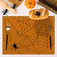 thumbnail image 1 of Manteles individuales de Halloween Fiudx decoraciones para fiestas lino con impresión digi, 1 of 5
