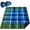 Blue&green Checkered, variant on Conpaxye 80" x 80" Boho Flowers Picnic Blanket for 8 Adults