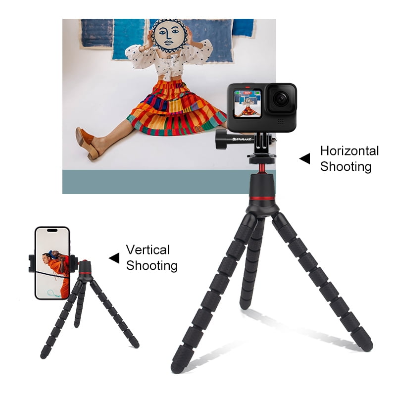 QKOO Mini Octopus Flexible Tripod Holder with Remote Control for SLR Cameras, GoPro, Cellphone