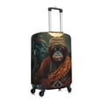 thumbnail image 3 of Daiia Banana Leaf Meditating Gorilla Luggage Cover, Thickened Washable Travel Luggage Covers, Elastic Unique Baggage Covers for 18-20 inch Luggage-X-Large, 3 of 9