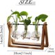 thumbnail image 3 of Planta con soporte de madera, lámpara de aire, jarrón de vidrio, soporte giratorio de metal, mesa retro compatible con la hidropónica, decoración de oficina, jardín de hogar, 3 Afortunado Sencillez, 3 of 5