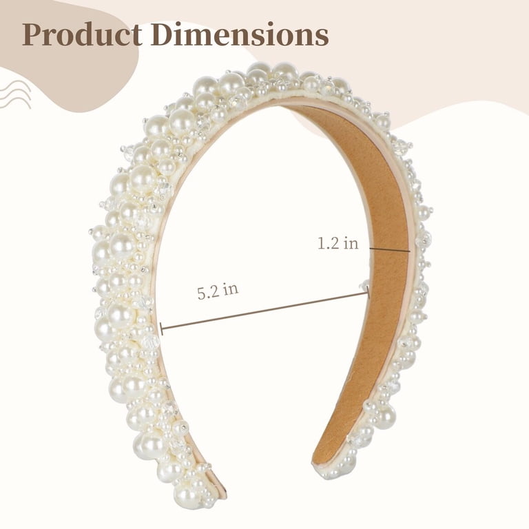 Pearl Headband, Wide Pearl Hair Hoop, Fashion Bridal  display picture 1