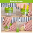 thumbnail image 2 of ShenMo Premium Garlic Press Garlic Press Professional Garlic Press CutterEasy to Clean and Very Durable with Storage Jar for Garlic Nuts and Peanut Ginger 2pcs, 2 of 5
