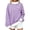 Purple, variant on Gealkoca Women Oversized Sweatshirt Striped Mock Neck Long Sleeve Pullover Shirt Fall Winter Lounge Tops Women's Casual Pullover Comfortable Top