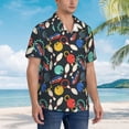 thumbnail image 3 of Bingfone Bowling Ball for Men's Short Sleeve Button Down Shirts Hawaiian Beach Shirt,Large, 3 of 7