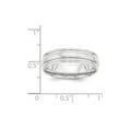thumbnail image 2 of Solid 14k White Gold Comfort Fit Unique Wedding Band Ring Size 13.5, 2 of 3