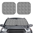 thumbnail image 2 of Saiise Black Leopard for Foldable Car Sun Shades (2-Pack) Offer Sun Protection with an Easy-fold Design for Convenient Windshield Shading-Small, 2 of 6