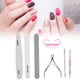 thumbnail image 4 of Empujador De Acero, Juego De Herramientas De Manicura, Juegos De Removedores De Esmalte De Uñas, Pinzas Para Cutículas, Clip Para Piel Muerta De Alta, 7 Piezas Ahorre, 4 of 7