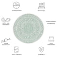 thumbnail image 5 of SAFAVIEH Courtyard Josiah Floral Medallion Indoor/Outdoor Area Rug, Ivory/Green, 7'10" x 7'10" Round, 5 of 9