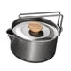 thumbnail image 1 of Hervidor de agua para acampar, tetera ligera de 1,2 L, hervidor de té portátil para estufa, hervidor de gran capacidad para Picnic y pesca, 1 of 9
