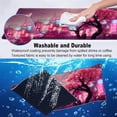 thumbnail image 3 of Gaming Mouse Pad, Japanese Night View Pink Cherry Desk Mat with Seamed Edges, Big XL Waterproof Desk Pad, Non-Slip Rubber Base, 31.5x11.8 Inch Keyboard Pad Computer Mousepad, 3 of 7
