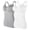 Grey, variant on Gyujnb Adjustable Clip Down Maternity Nursing Camisole Tank Top 2 Pack Multi Solid Soft Seamless Stretch Built In Support Bra Bust Ruched Layering Cami Comes with Pads,S