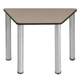 thumbnail image 3 of Regency Trapezoid 36 x 23 x 19 Learning School Desk- Beige Top Chrome Legs, 3 of 3