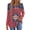 Red Floral, variant on Fantaslook Womens Tops Dressy Casual Button Pleated Blouses Long Sleeve Shirts Fall Fashion Tunic Tops