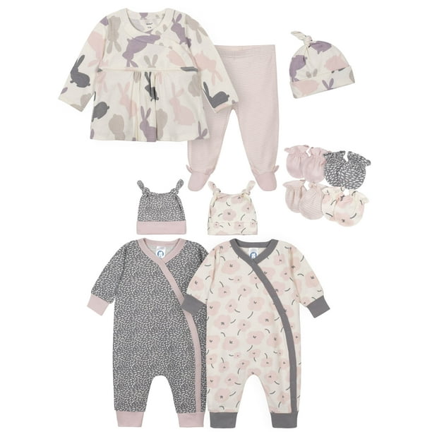 Gerber Gerber Baby Girl Bunny Baby Shower Layette Gift Set, 11Piece