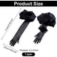 thumbnail image 2 of 1 par de guantes largos negros transparentes de 71 cm de malla de tul extragrandes, guantes transparentes de malla de tul negro para mujer, traje de ópera, boda, novia., 2 of 6
