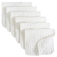 thumbnail image 5 of 6pcs Multipurpose Cotton Drooling Bib Baby Saliva Towels Soft Absorbent Burp Cloths 6-Layer for Bath & Burping P31B (White), 5 of 7