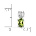 thumbnail image 3 of FB Jewels Sterling Silver Rhodium-plated Peridot Pendant, 3 of 4