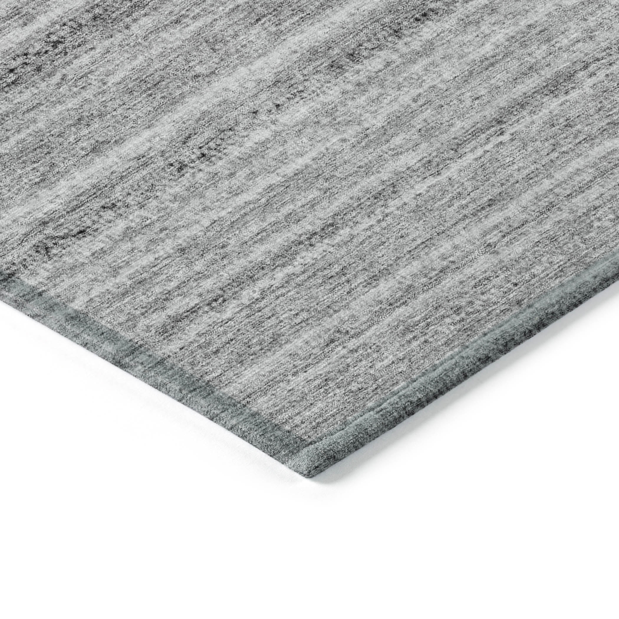 Addison Rugs Chantille Indoor/Outdoor Transitional Stripes Gray Washable Rectangle Rug, 3' x 5'