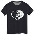 thumbnail image 3 of Tiijoy Toddler Girl's T Shirt Horse Graphic Short Sleeve T-Shirt Crew Neck Casual Tshirt, Sizes 3-4T, 3 of 3