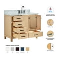 thumbnail image 3 of Ariel Cambridge 43 Inch Single Rectangular Sink Bathroom Vanity With Italian Carrara Marble Countertop 1.5 Inch Edge In Oak, 3 of 10