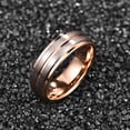 thumbnail image 3 of Man/Woman Rose Gold Tungsten Wedding Ring for Tone Engagement Promise Bands Matte Finish Comfort Fit Send to relatives and friends Size 7-12, 3 of 4