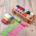 thumbnail image 4 of MesaSe 10Yard Elastic Lace Trim Lace Ribbon For Sewing Decoration Coconut Brown 80mm, 4 of 7