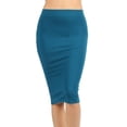 thumbnail image 3 of Womens High Waist Bodycon Fitted Midi Knee Pencil Skirt, 3 of 5