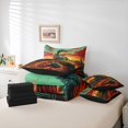 thumbnail image 6 of Manfei Classic Train 7pcs Queen Bedding,Sunset Sky Bedding Comforter Set Queen,Brown,Black Reversible, 6 of 7