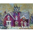 thumbnail image 2 of Wallich, Richard 32x26 Gold Ornate Wood Framed with Double Matting Museum Art Print Titled - Purple House, 2 of 4